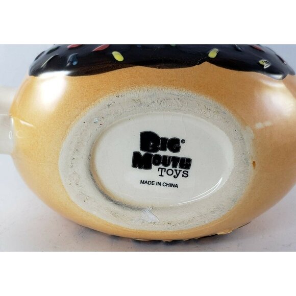 Donut Chocolate Frosted Sprinkled Coffee Mug Big Mouth Toys Cup - Picture 7 of 9